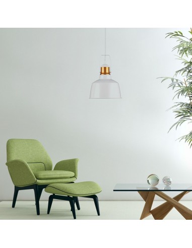 3729-Lampadario LED Vintage in Metallo con Portalampada E Max  Colore Bianco-3