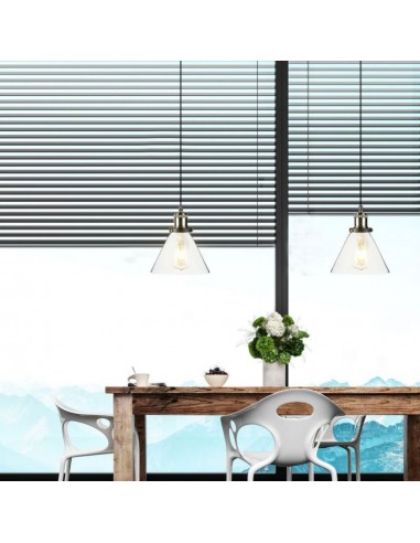 3738-Lampadario LED a Campana in Vetro con Portalampada E Max  Colore Trasparente-3