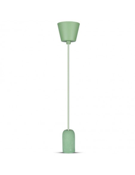 3742-Lampadario LED a Cilindro in Calcestruzzo con Portalampada E Max  Colore Verde-1
