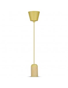 3745-Lampadario LED a Cilindro in Calcestruzzo con Portalampada E Max  Colore Giallo-1
