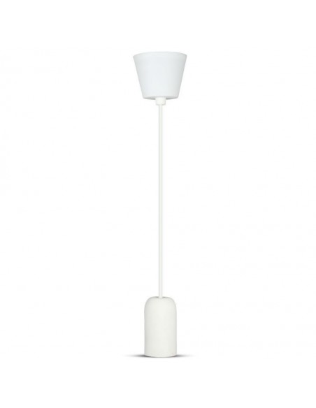 3746-Lampadario LED a Cilindro in Calcestruzzo con Portalampada E Max  Colore Bianco-1