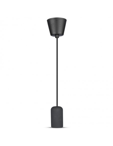 3747-Lampadario LED a Cilindro in Calcestruzzo con Portalampada E Max  Colore Nero-1