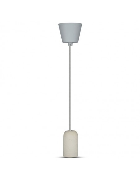 3748-Lampadario LED a Cilindro in Calcestruzzo con Portalampada E Max  Colore Grigio-1