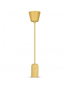3750-Lampadario LED a Cilindro in Calcestruzzo con Portalampada E Max  Colore Beige-1