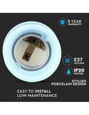 3798-Portalampada in Porcellana E Max  Colore Blu-6