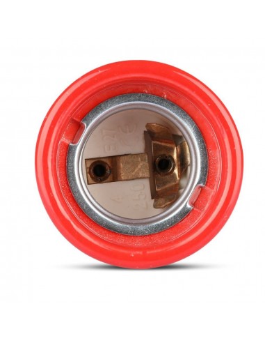 3799-Portalampada in Porcellana E Max  Colore Rosso-6