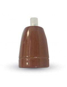 3802-Portalampada in Porcellana E Max  Colore Marrone-1