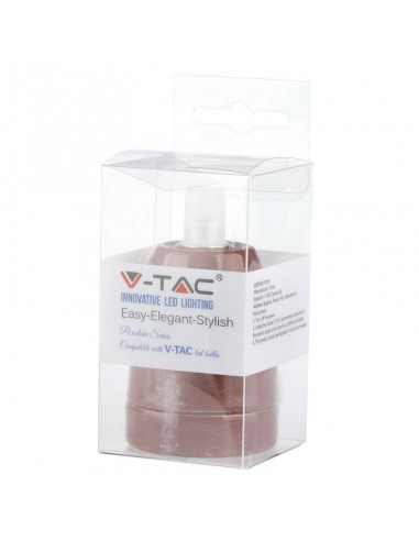 3802-Portalampada in Porcellana E Max  Colore Marrone-2