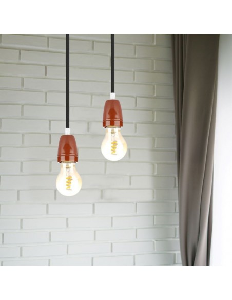 3802-Portalampada in Porcellana E Max  Colore Marrone-4