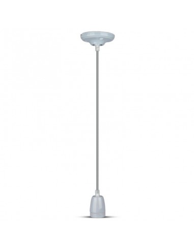 3808-Portalampada in Porcellana E Max  Colore Grigio e Cavo in Corda-6