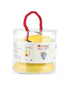 3809-Portalampada in Porcellana E Max  Colore Giallo e Cavo in Corda-1 2