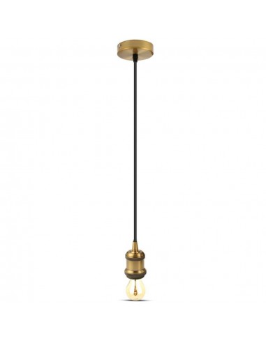 3841-Portalampada a Sospensione E Max  Colore in Metallo Colore Bronzo Marrone-6