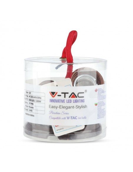 3842-Portalampada a Sospensione E Max  Colore in Metallo Colore Bronzo Ottone-2