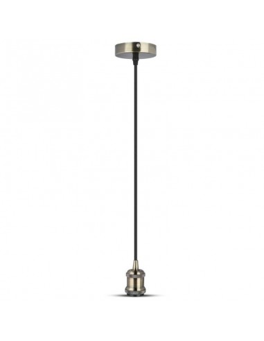 3842-Portalampada a Sospensione E Max  Colore in Metallo Colore Bronzo Ottone-6