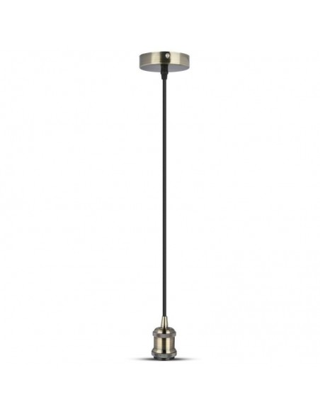 3842-Portalampada a Sospensione E Max  Colore in Metallo Colore Bronzo Ottone-6