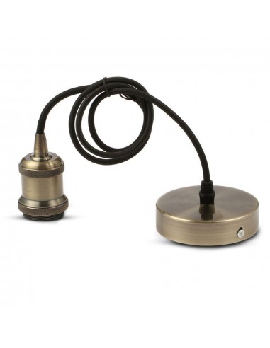 3843-Portalampada a Sospensione E Max  Colore in Metallo Colore Bronzo-7