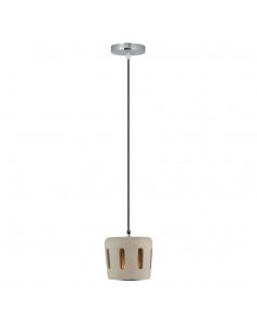 3853-Lampadario LED con Paralume in Calcestruzzo e Portalampada E Max -1