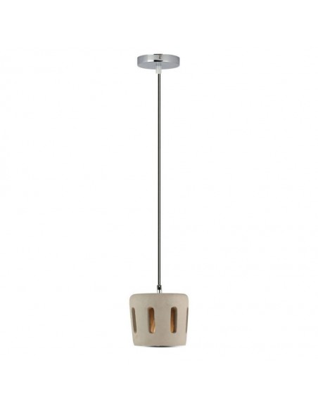 3853-Lampadario LED con Paralume in Calcestruzzo e Portalampada E Max -1