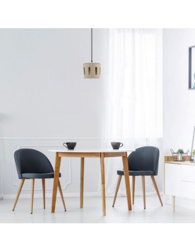 3853-Lampadario LED con Paralume in Calcestruzzo e Portalampada E Max -3