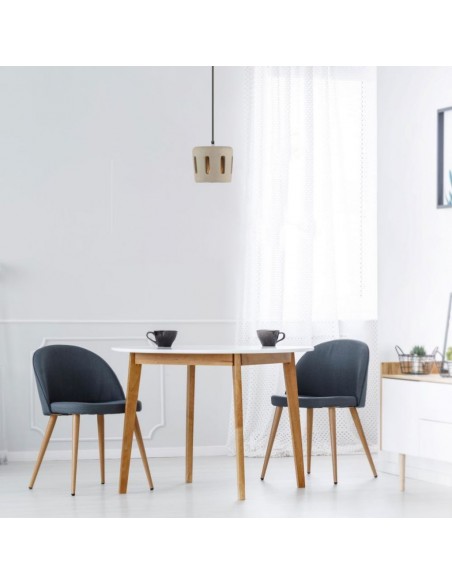 3853-Lampadario LED con Paralume in Calcestruzzo e Portalampada E Max -3