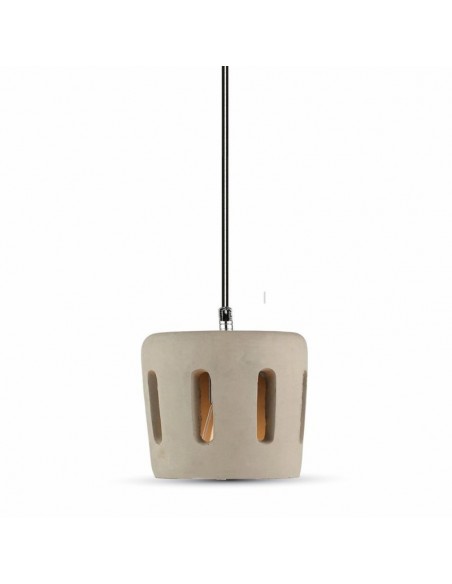 3853-Lampadario LED con Paralume in Calcestruzzo e Portalampada E Max -6