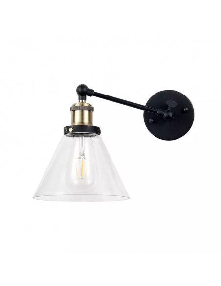3862-Lampada LED da Muro con Campana in Vetro Portalampada E Max  d mm IP-1