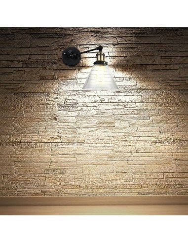 3862-Lampada LED da Muro con Campana in Vetro Portalampada E Max  d mm IP-4