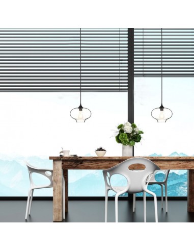 3867-Lampadario LED ad Ampolla in Vetro con Portalampada E Max  Colore Trasparente-3