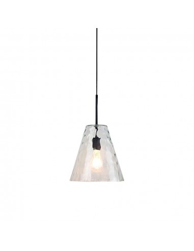 3881-Lampadario LED a Cono in Vetro con Portalampada E Max  Colore Trasparente-1