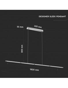 3892-Lampadario LED Tubolare in Acciaio Inox  Colore Cromato -1 2