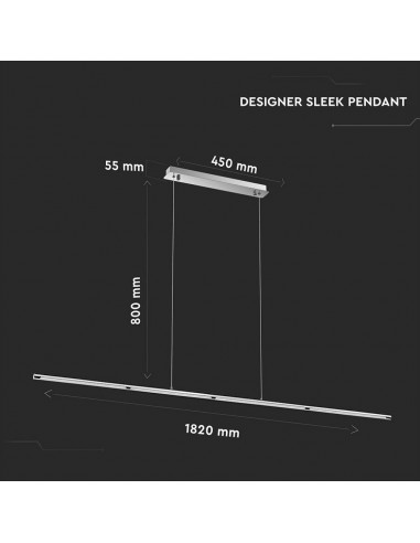 3892-Lampadario LED Tubolare in Acciaio Inox  Colore Cromato -2