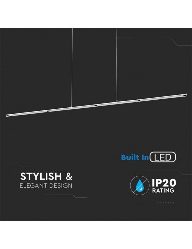 3892-Lampadario LED Tubolare in Acciaio Inox  Colore Cromato -5