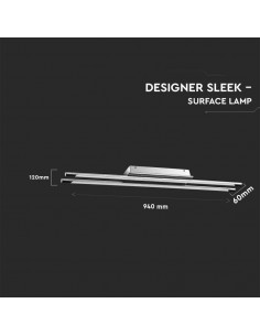 3893-Lampada LED da Specchio Doppia  Colore Cromato con Vetro Opaco  IP L mm-1 2