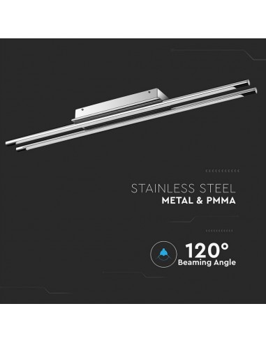 3893-Lampada LED da Specchio Doppia  Colore Cromato con Vetro Opaco  IP L mm-4