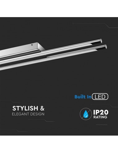 3893-Lampada LED da Specchio Doppia  Colore Cromato con Vetro Opaco  IP L mm-5