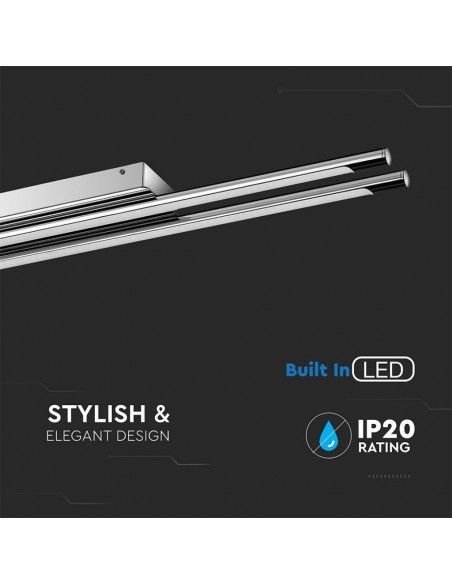 3893-Lampada LED da Specchio Doppia  Colore Cromato con Vetro Opaco  IP L mm-5