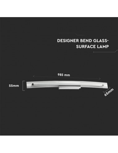 3897-Lampada LED da Specchio  Colore Cromato con Vetro Ricurvo  IP Lmm-2