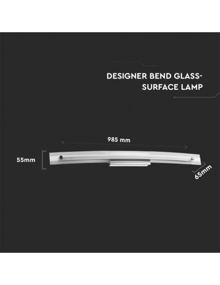 3897-Lampada LED da Specchio  Colore Cromato con Vetro Ricurvo  IP Lmm-2