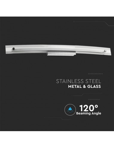 3897-Lampada LED da Specchio  Colore Cromato con Vetro Ricurvo  IP Lmm-6