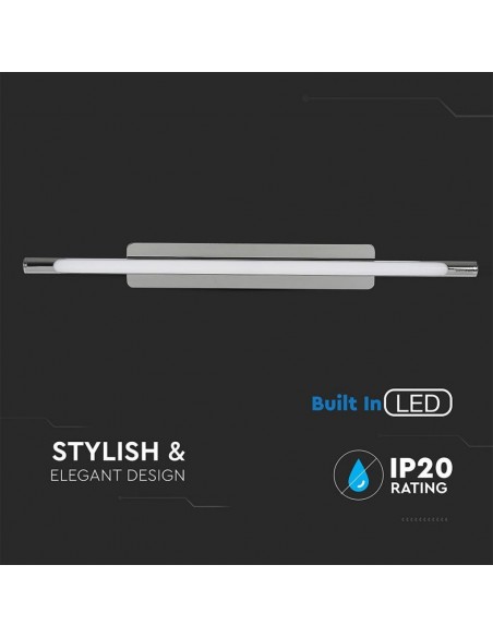 3903-Lampada LED da Specchio  Colore Cromato con Vetro Opaco  IP-6