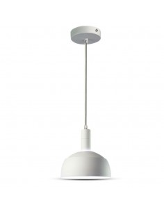 3920-Lampadario LED con Paralume in Alluminio e Portalampada E Max  Colore Bianco-1
