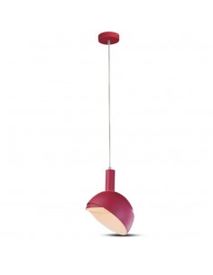 3923-Lampadario LED con Paralume in Alluminio e Portalampada E Max  Colore Rosa-1