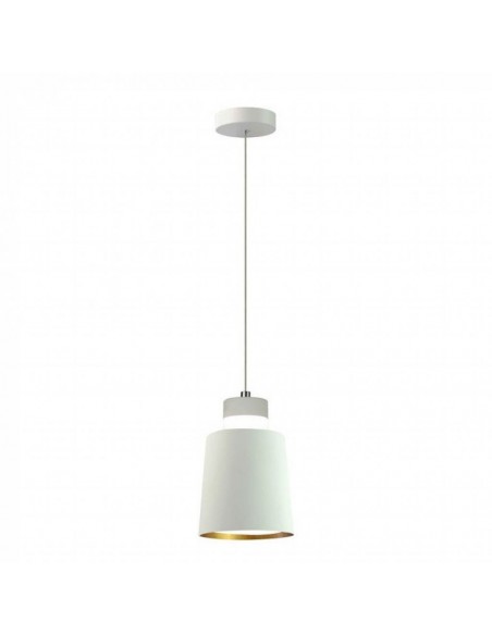 3929-Lampadario LED a Cilindro in Metallo  Colore Bianco -1