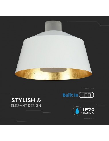 3931-Lampadario LED a Coppa in Metallo  Colore Bianco -6