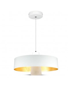 3933-Lampadario LED a Scodella in Metallo  Colore Bianco -1