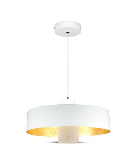 3933-Lampadario LED a Scodella in Metallo  Colore Bianco -1