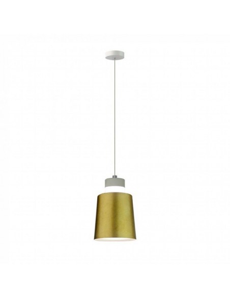 3934-Lampadario LED a Cilindro in Metallo  Colore Oro -1