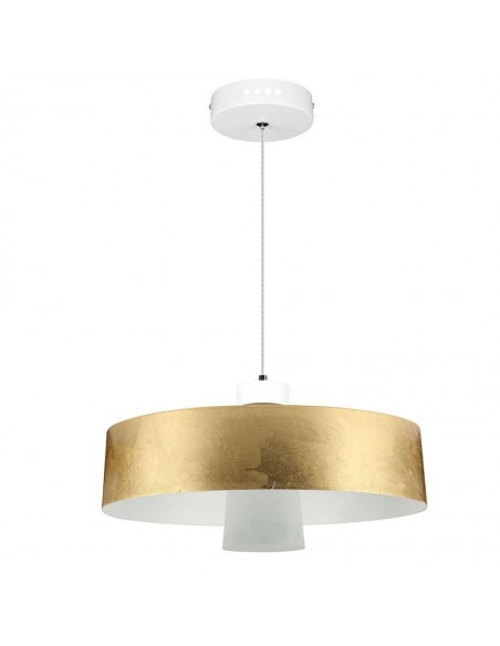 3938-Lampadario LED a Scodella in Metallo  Colore Oro -1