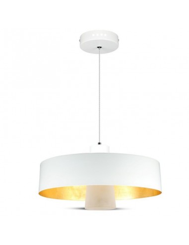 3939-Lampadario LED a Scodella in Metallo  Colore Bianco -4