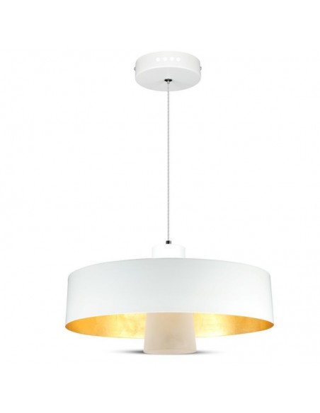 3939-Lampadario LED a Scodella in Metallo  Colore Bianco -4